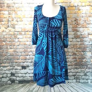 Boden leaf print 3/4 sleeves